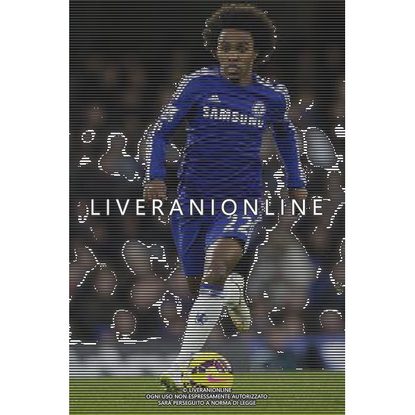 Chelsea\'s Willian in action during todays match Photographer Craig Mercer/CameraSport Football - Barclays Premiership - Chelsea v Newcastle United - Saturday 10th January 2015 - Stamford Bridge - London © CameraSport - 43 Linden Ave. Countesthorpe. Leicester. England. LE8 5PG - Tel: +44 (0) 116 277 4147 - admin@camerasport.com - www.camerasport.com AG ALDO LIVERANI SAS ONLY ITALY