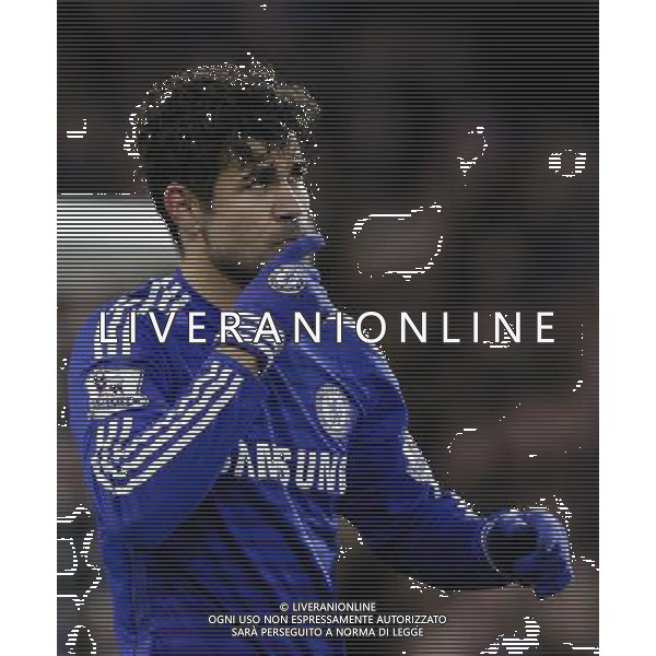 Chelsea\'s Diego Costa celebrates scoring his sides second goal Photographer Craig Mercer/CameraSport Football - Barclays Premiership - Chelsea v Newcastle United - Saturday 10th January 2015 - Stamford Bridge - London © CameraSport - 43 Linden Ave. Countesthorpe. Leicester. England. LE8 5PG - Tel: +44 (0) 116 277 4147 - admin@camerasport.com - www.camerasport.com AG ALDO LIVERANI SAS ONLY ITALY