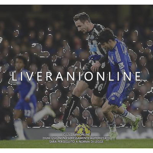 Chelsea\'s Diego Costa battles with Newcastle United\'s Paul Dummett Photographer Craig Mercer/CameraSport Football - Barclays Premiership - Chelsea v Newcastle United - Saturday 10th January 2015 - Stamford Bridge - London © CameraSport - 43 Linden Ave. Countesthorpe. Leicester. England. LE8 5PG - Tel: +44 (0) 116 277 4147 - admin@camerasport.com - www.camerasport.com AG ALDO LIVERANI SAS ONLY ITALY