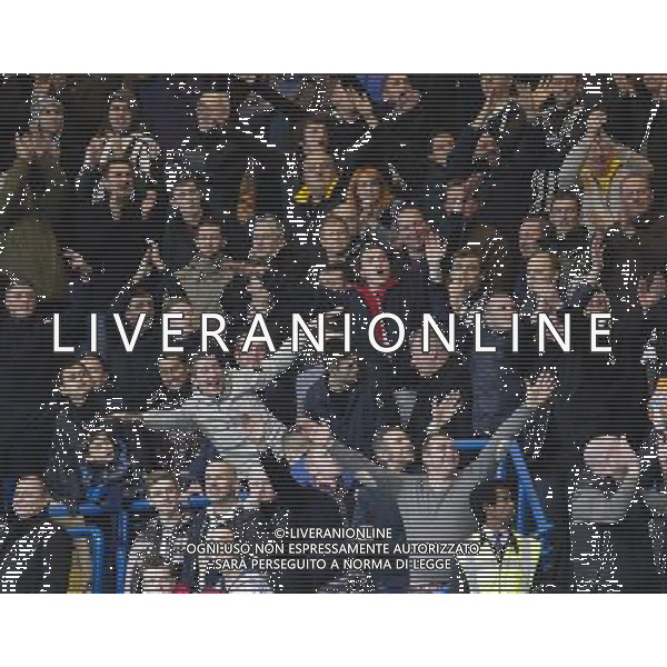 Newcastle United fans during the game Photographer Craig Mercer/CameraSport Football - Barclays Premiership - Chelsea v Newcastle United - Saturday 10th January 2015 - Stamford Bridge - London © CameraSport - 43 Linden Ave. Countesthorpe. Leicester. England. LE8 5PG - Tel: +44 (0) 116 277 4147 - admin@camerasport.com - www.camerasport.com AG ALDO LIVERANI SAS ONLY ITALY