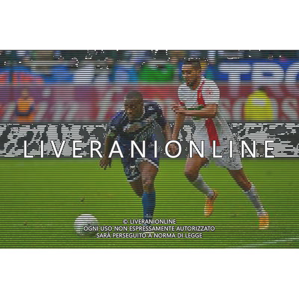 Lionel CAROLE / Chahir BELGHAZOUANI - 10.01.2014 - Troyes / Brest - 19e journee Ligue 2 Photo : Dave Winter / Icon Sport AG ALDO LIVERANI SAS ONLY ITALY