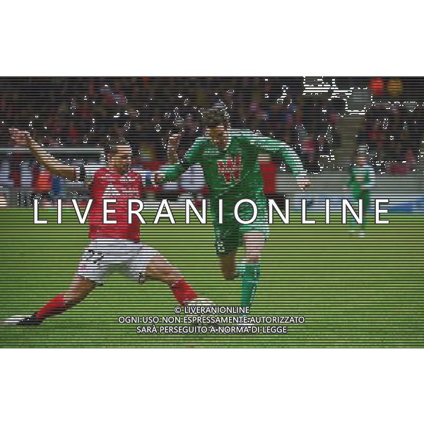 Benjamin CORGNET / Mickael TACALFRED - 10.01.2015 - Reims / Saint Etienne - 20eme journee de Ligue 1 Photo : Dave Winter / Icon Sport AG ALDO LIVERANI SAS ONLY ITALY