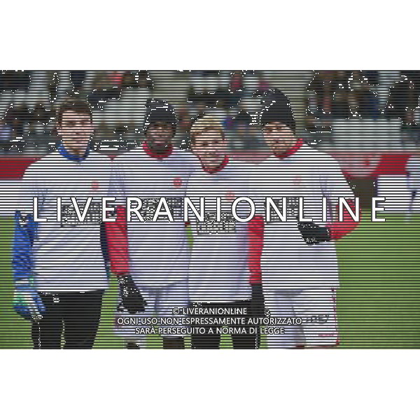 Jeremy MALHERBE / Omenuke MFULU / Franck SIGNORINO / Alexi PEUGET / Hommage a Charlie Hebdo - 10.01.2015 - Reims / Saint Etienne - 20eme journee de Ligue 1 Photo : Dave Winter / Icon Sport AG ALDO LIVERANI SAS ONLY ITALY