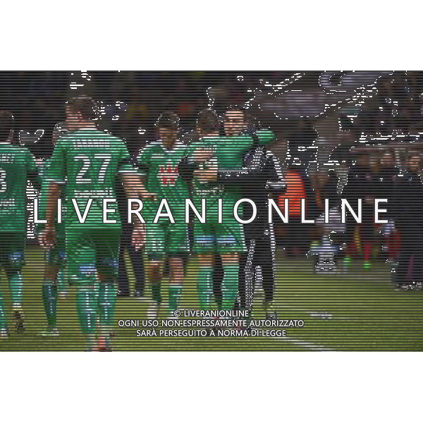 Joie Yohan MOLLO / Mevlut ERDING - 10.01.2015 - Reims / Saint Etienne - 20eme journee de Ligue 1 Photo : Dave Winter / Icon Sport AG ALDO LIVERANI SAS ONLY ITALY