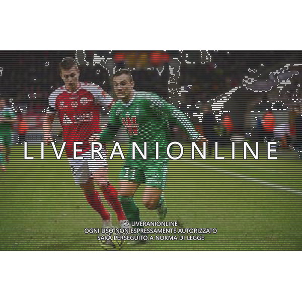 Yohan MOLLO / Nicolas DE PREVILLE - 10.01.2015 - Reims / Saint Etienne - 20eme journee de Ligue 1 Photo : Dave Winter / Icon Sport AG ALDO LIVERANI SAS ONLY ITALY