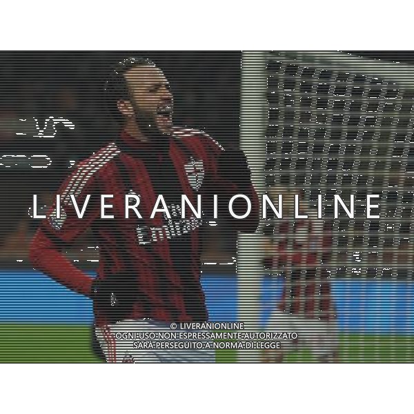 Coppa Italia TIM Cup 2014/2015 Ottavi di Finale Milano - 13.01.2015 Milan-Sassuolo Nella Foto: gianpaolo pazzini esultanza dopo il gol /Ph.Vitez-Ag. Aldo Liverani