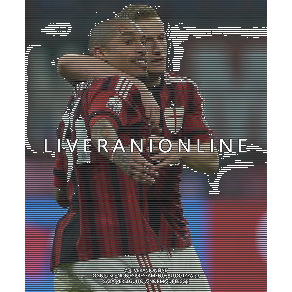 Coppa Italia TIM Cup 2014/2015 Ottavi di Finale Milano - 13.01.2015 Milan-Sassuolo Nella Foto:de jong esultanza dopo il gol con ignazio abate /Ph.Vitez-Ag. Aldo Liverani