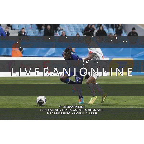 Famoussa KONE / Edson MEXER - 13.01.2015 - Bastia / Rennes - 1/4Finale Coupe de la Ligue - Photo : Michel Maestracci / Icon Sport /Agenzia Aldo Liverani Sas - ITALY ONLY - EDITORIAL USE ONLY
