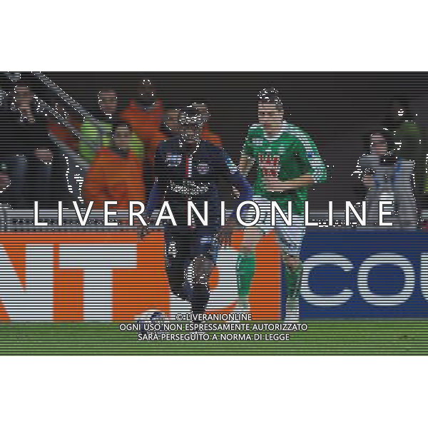 Blaise MATUIDI / Romain HAMOUNA - 13.01.2015 - Saint Etienne / Paris Saint Germain - 1/4Finale Coupe de la Ligue Photo : Jean Paul Thomas / Icon Sport /Agenzia Aldo Liverani Sas - ITALY ONLY - EDITORIAL USE ONLY