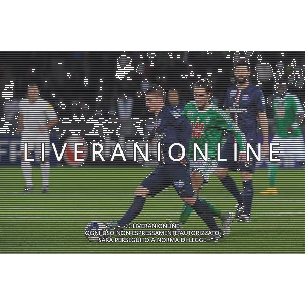 Marco VERRATTI / Jeremy CLEMENT - 13.01.2015 - Saint Etienne / Paris Saint Germain - 1/4Finale Coupe de la Ligue Photo : Jean Paul Thomas / Icon Sport /Agenzia Aldo Liverani Sas - ITALY ONLY - EDITORIAL USE ONLY