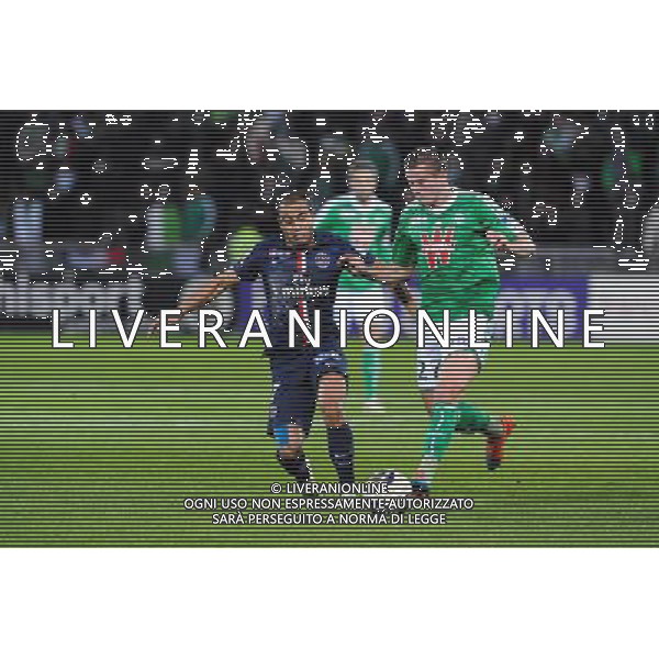 Lucas MOURA / Franck TABANOU - 13.01.2015 - Saint Etienne / Paris Saint Germain - 1/4Finale Coupe de la Ligue Photo : Jean Paul Thomas / Icon Sport /Agenzia Aldo Liverani Sas - ITALY ONLY - EDITORIAL USE ONLY