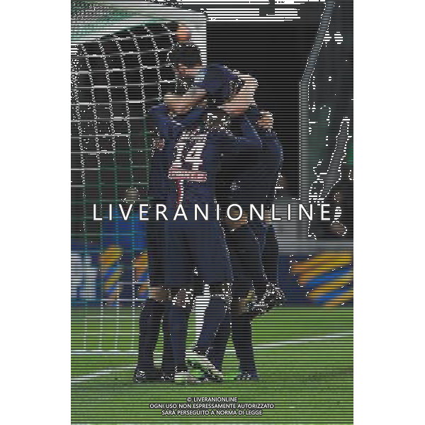 Joie PSG - Zlatan IBRAHIMOVIC - 13.01.2015 - Saint Etienne / Paris Saint Germain - 1/4Finale Coupe de la Ligue Photo : Jean Paul Thomas / Icon Sport /Agenzia Aldo Liverani Sas - ITALY ONLY - EDITORIAL USE ONLY