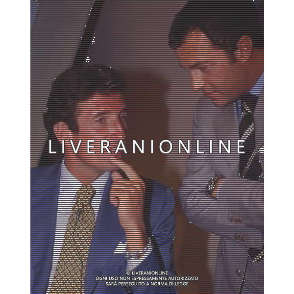 RETROSPETTIVA GIOVANNI GALLI CALCIATORE NELLA FOTO GIOVANNI GALLI CON MAURIZIO PISTOCCHI AG ALDO LIVERANI SAS