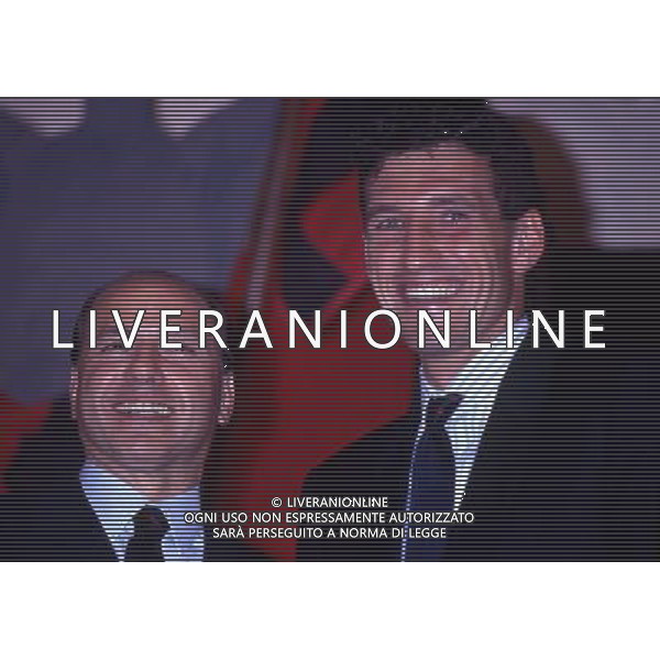 RETROSPETTIVA GIOVANNI GALLI CALCIATORE NELLA FOTO GIOVANNI GALLI CON SILVIO BERLUSCONI AG ALDO LIVERANI SAS