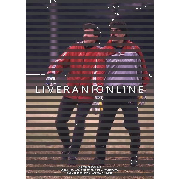 RETROSPETTIVA GIOVANNI GALLI CALCIATORE NELLA FOTO GIOVANNI GALLI CON GIULIO NUCIARI AG ALDO LIVERANI SAS