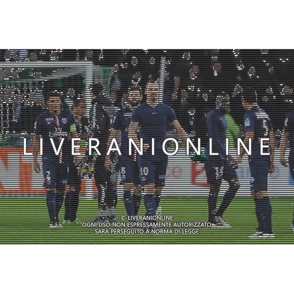 Joie Zlatan IBRAHIMOVIC - 13.01.2015 - Saint Etienne / Paris Saint Germain - 1/4Finale Coupe de la Ligue Photo : Jean Paul Thomas / Icon Sport /Agenzia Aldo Liverani sas - ITALY ONLY - EDITORIAL USE ONLY