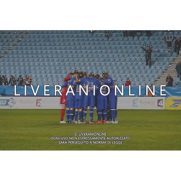 Illustration minute de silence Bastia - 13.01.2015 - Bastia / Rennes - 1/4Finale Coupe de la Ligue - Photo : Michel Maestracci / Icon Sport /Agenzia Aldo Liverani sas - ITALY ONLY - EDITORIAL USE ONLY