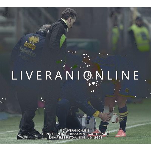 Coppa Italia TIM Cup 2014/2015 Ottavi di Finale Parma - 14.01.2015 Parma-Cagliari Nella Foto:infortunato andi lila /Ph.Vitez-Ag. Aldo Liverani