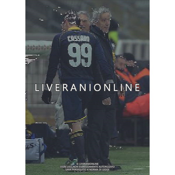 Coppa Italia TIM Cup 2014/2015 Ottavi di Finale Parma - 14.01.2015 Parma-Cagliari Nella Foto: antonio cassano discute con roberto donadoni per la sostituzione /Ph.Vitez-Ag. Aldo Liverani