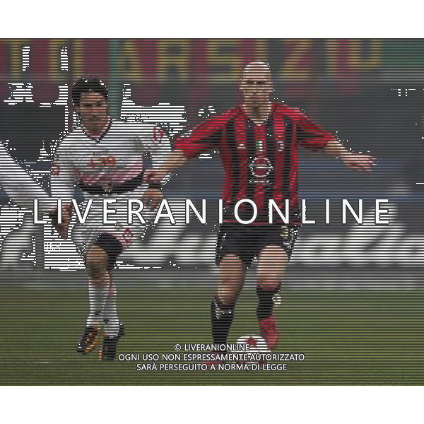 Milan - Palermo coppa italia tim cup 12/01/2005 nella foto jaap stam e farias ernesto antonio ph andry/agenzia aldo liverani