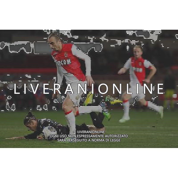 Dimitar BERBATOV / Dorian LEVEQUE - 14.01.2015 - Monaco / Guingamp - 1/4Finale Coupe de la Ligue Photo : Jean Christophe Magnenet / Icon Sport AG ALDO LIVERANI SAS ONLY ITALY