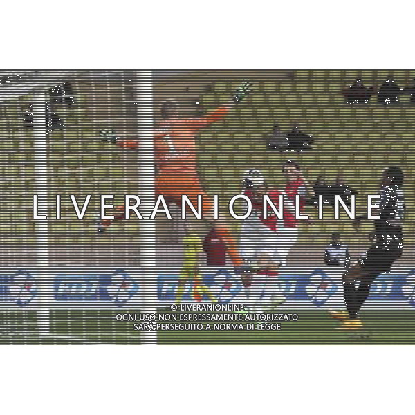 Goal Dimitar BERBATOV / Jonas LOSSL - 14.01.2015 - Monaco / Guingamp - 1/4Finale Coupe de la Ligue Photo : Jean Christophe Magnenet / Icon Sport AG ALDO LIVERANI SAS ONLY ITALY