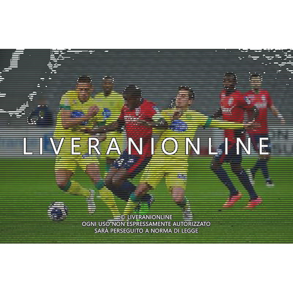 Yacine BAMMOU / Rio MAVUBA / Alejandro BEDOYA - 14.01.2014 - Lille / Nantes - 1/4Finale Coupe de la Ligue Photo : Dave Winter / Icon Sport AG ALDO LIVERANI SAS ONLY ITALY
