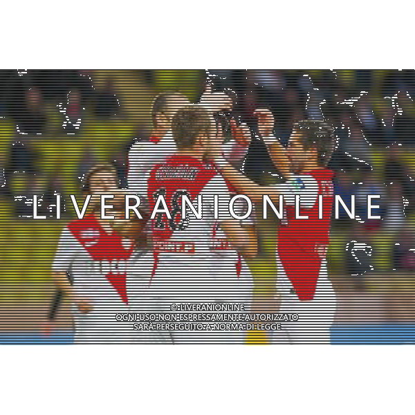 Dimitar BERBATOV / Valere GERMAIN / Yannick FERREIRA CARRASCO / Joao MOUTINHO - 14.01.2015 - Monaco / Guingamp - 1/4Finale Coupe de la Ligue Photo : Jean Christophe Magnenet / Icon Sport AG ALDO LIVERANI SAS ONLY ITALY /Agenzia Aldo Liverani sas - ITALY ONLY - EDITORIAL USE ONLY