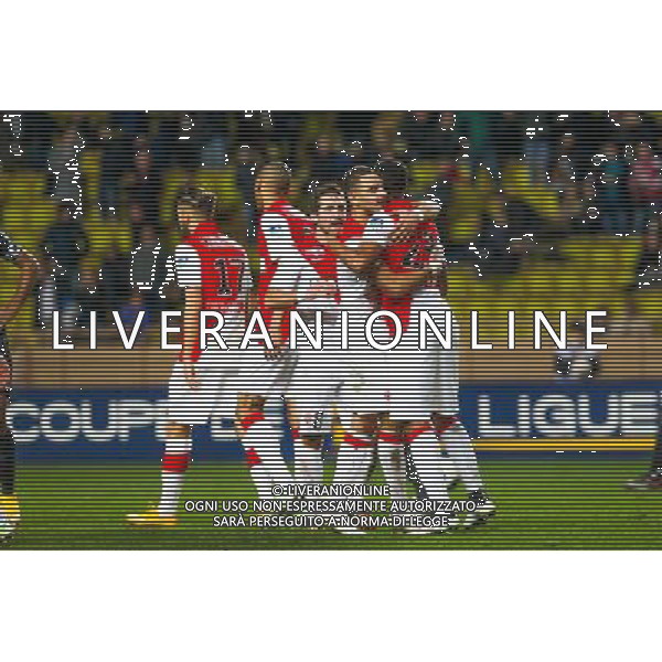 FABINHO / Joao MOUTINHO / Anthony MARTIAL / Yannick FERREIRA CARRASCO / Laywin KURZAWA - 14.01.2015 - Monaco / Guingamp - 1/4Finale Coupe de la Ligue Photo : Jean Christophe Magnenet / Icon Sport AG ALDO LIVERANI SAS ONLY ITALY /Agenzia Aldo Liverani sas - ITALY ONLY - EDITORIAL USE ONLY
