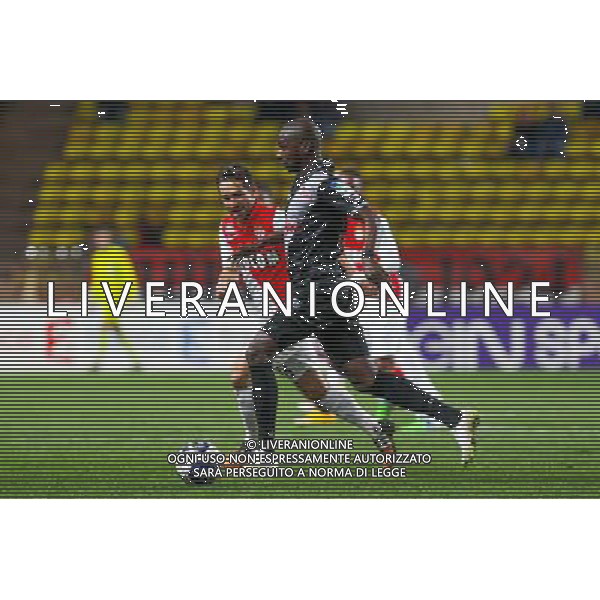 Joao MOUTINHO / Younousse SANKHARE - 14.01.2015 - Monaco / Guingamp - 1/4Finale Coupe de la Ligue Photo : Jean Christophe Magnenet / Icon Sport AG ALDO LIVERANI SAS ONLY ITALY /Agenzia Aldo Liverani sas - ITALY ONLY - EDITORIAL USE ONLY