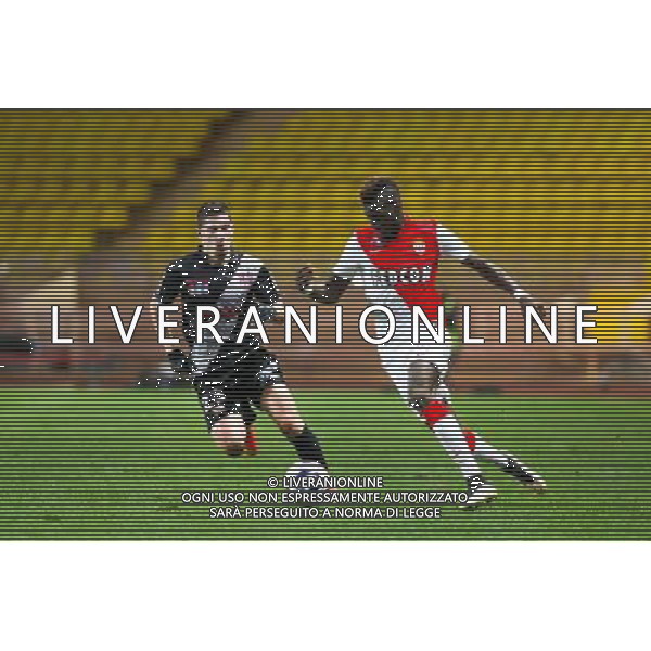 Tiemoue BAKAYOKO / Jeremy PIED - 14.01.2015 - Monaco / Guingamp - 1/4Finale Coupe de la Ligue Photo : Jean Christophe Magnenet / Icon Sport AG ALDO LIVERANI SAS ONLY ITALY /Agenzia Aldo Liverani sas - ITALY ONLY - EDITORIAL USE ONLY