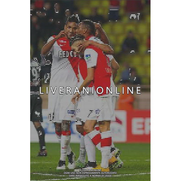 WALLACE / FABINHO / Anthony MARTIAL / Yannick FERREIRA CARRASCO / Laywin KURZAWA - 14.01.2015 - Monaco / Guingamp - 1/4Finale Coupe de la Ligue Photo : Jean Christophe Magnenet / Icon Sport AG ALDO LIVERANI SAS ONLY ITALY /Agenzia Aldo Liverani sas - ITALY ONLY - EDITORIAL USE ONLY