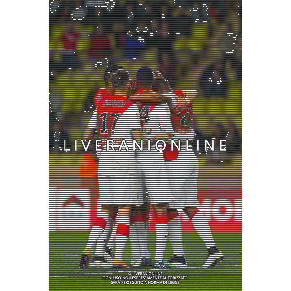 WALLACE / FABINHO / Abdou DIALLO / Anthony MARTIAL / Yannick FERREIRA CARRASCO / Laywin KURZAWA - 14.01.2015 - Monaco / Guingamp - 1/4Finale Coupe de la Ligue Photo : Jean Christophe Magnenet / Icon Sport AG ALDO LIVERANI SAS ONLY ITALY /Agenzia Aldo Liverani sas - ITALY ONLY - EDITORIAL USE ONLY