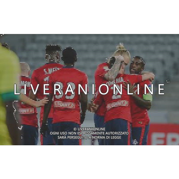 Joie Sebastien CORCHIA / deception Nantes - 14.01.2014 - Lille / Nantes - 1/4Finale Coupe de la Ligue Photo : Dave Winter / Icon Sport AG ALDO LIVERANI SAS ONLY ITALY /Agenzia Aldo Liverani sas - ITALY ONLY - EDITORIAL USE ONLY