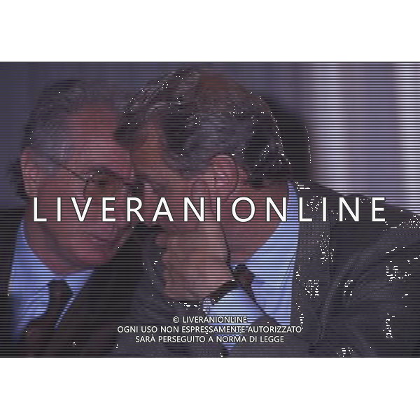 RETROSPETTIVA AZEGLIO VICINI NELLA FOTO AZEGLIO VICINI ALLENATORE CON GIOVANNI TRAPATTONI AG ALDO LIVERANI SAS