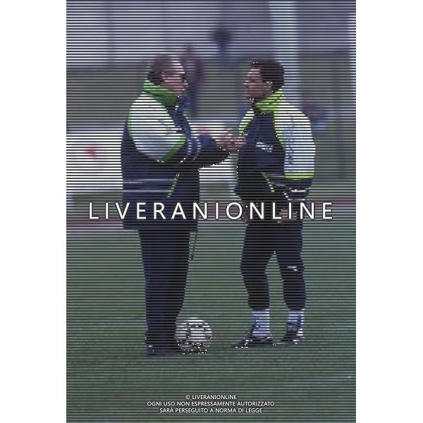 RETROSPETTIVA AZEGLIO VICINI NELLA FOTO AZEGLIO VICINI ALLENATORE CON SALVATORE SCHILLACI AG ALDO LIVERANI SAS