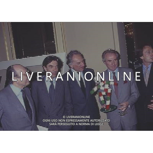 RETROSPETTIVA AZEGLIO VICINI NELLA FOTO AZEGLIO VICINI CON MASSIMO MORATTI ARRIGO GATTAI AG ALDO LIVERANI SAS