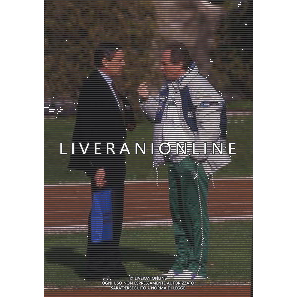 RETROSPETTIVA AZEGLIO VICINI NELLA FOTO AZEGLIO VICINI ALLENATORE CON GIGI RIVA AG ALDO LIVERANI SAS