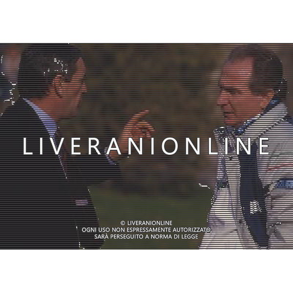 RETROSPETTIVA AZEGLIO VICINI NELLA FOTO AZEGLIO VICINI ALLENATORE CON GIGI RIVA AG ALDO LIVERANI SAS