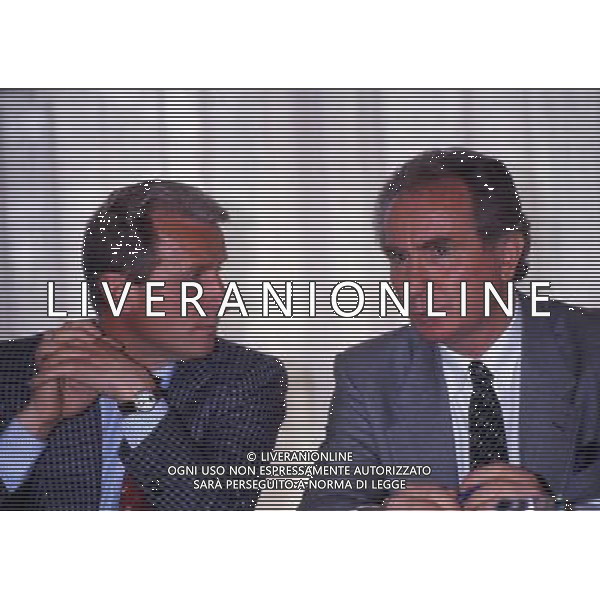 RETROSPETTIVA AZEGLIO VICINI NELLA FOTO AZEGLIO VICINI ALLENATORE CON GIOVANNI TRAPATTONI AG ALDO LIVERANI SAS