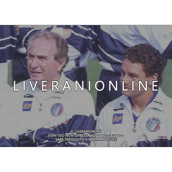 RETROSPETTIVA AZEGLIO VICINI NELLA FOTO AZEGLIO VICINI ALLENATORE CON ROBERTO BAGGIO AG ALDO LIVERANI SAS