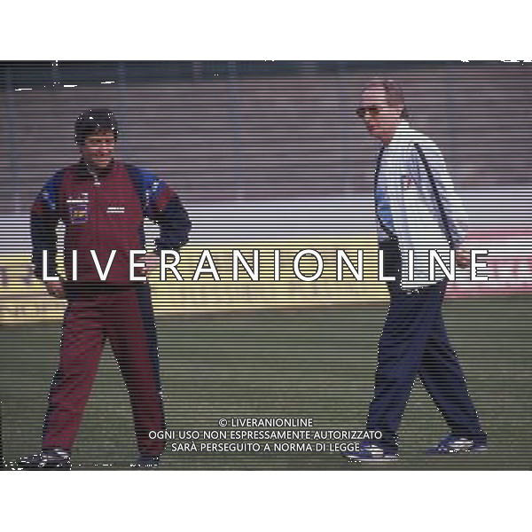 RETROSPETTIVA AZEGLIO VICINI NELLA FOTO AZEGLIO VICINI ALLENATORE CON GIANCARLO DE SISTI AG ALDO LIVERANI SAS