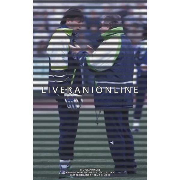 RETROSPETTIVA AZEGLIO VICINI NELLA FOTO AZEGLIO VICINI ALLENATORE CON WALTER ZENGA AG ALDO LIVERANI SAS