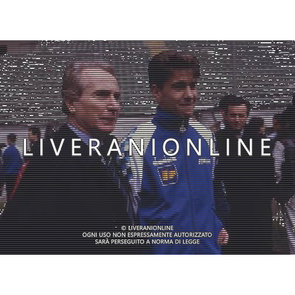 RETROSPETTIVA AZEGLIO VICINI NELLA FOTO AZEGLIO VICINI ALLENATORE CON ALESSANDRO COSTACURTA AG ALDO LIVERANI SAS