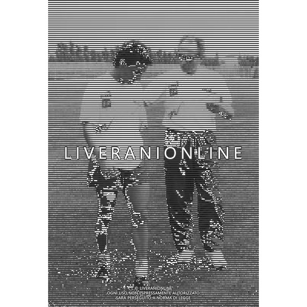 RETROSPETTIVA AZEGLIO VICINI NELLA FOTO AZEGLIO VICINI ALLENATORE CON ROBERTO BAGGIO AG ALDO LIVERANI SAS