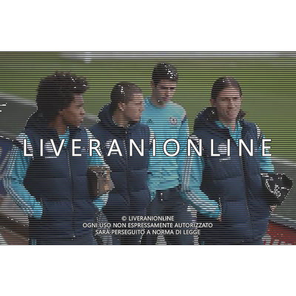 Chelsea\'s Willian, Eden Hazard, Oscar and Filipe Luis arrive at the Liberty Stadium Photographer /Ashley CrowdenCameraSport Football - Barclays Premiership - Swansea City v Chelsea - Saturday 17th January 2015 - Liberty Stadium - Swansea © CameraSport - 43 Linden Ave. Countesthorpe. Leicester. England. LE8 5PG - Tel: +44 (0) 116 277 4147 - admin@camerasport.com - www.camerasport.com AG ALDO LIVERANI SAS ONLY ITALY