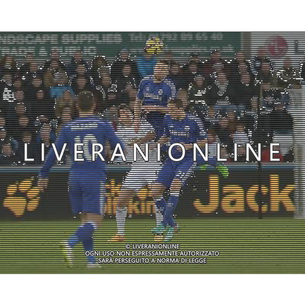 Chelsea\'s Gary Cahill in action during todays match Photographer /Ashley CrowdenCameraSport Football - Barclays Premiership - Swansea City v Chelsea - Saturday 17th January 2015 - Liberty Stadium - Swansea © CameraSport - 43 Linden Ave. Countesthorpe. Leicester. England. LE8 5PG - Tel: +44 (0) 116 277 4147 - admin@camerasport.com - www.camerasport.com AG ALDO LIVERANI SAS ONLY ITALY