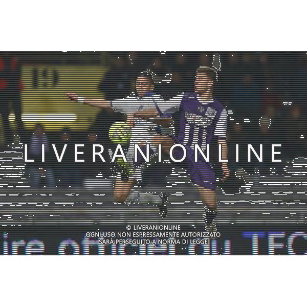 Ryad Boudebouz / Alexis Blin - 17.01.2015 - Toulouse / Bastia - 21eme journee de Ligue 1 Photo : Manuel Blondeau / Icon Sport AG ALDO LIVERANI SAS ONLY ITALY
