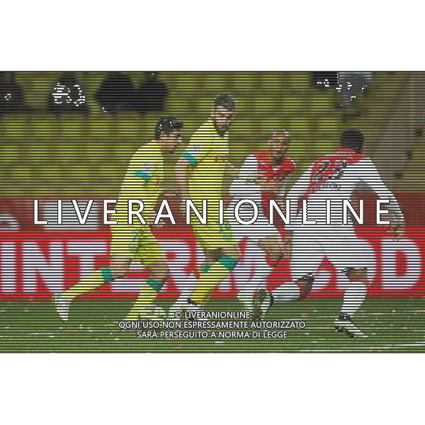 Alejandro BEDOYA / Lucas DEAUX - 17.01.2015 - Monaco / Nantes - 21eme journee de Ligue 1 Photo : Serge Haouzi / Icon Sport AG ALDO LIVERANI SAS ONLY ITALY