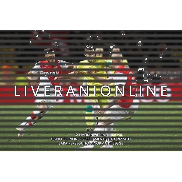 Yannick FERREIRA CARRASCO / Jordan VERETOUT - 17.01.2015 - Monaco / Nantes - 21eme journee de Ligue 1 Photo : Serge Haouzi / Icon Sport AG ALDO LIVERANI SAS ONLY ITALY